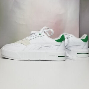 Puma  Cali Court Match Casual  Suede Sneakers Women Size 10 White/Green NWT